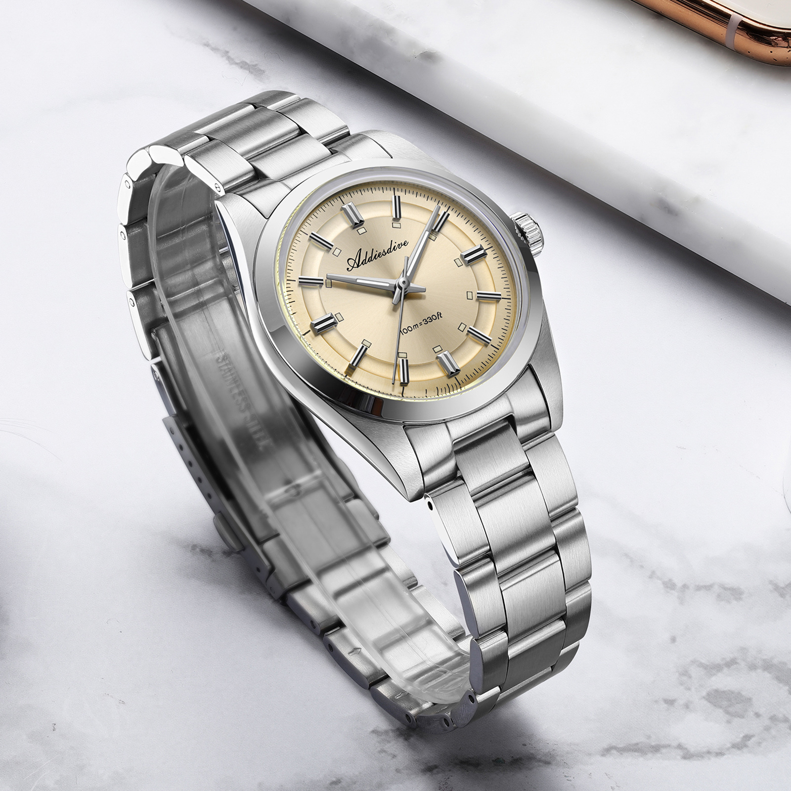 ADDIESDIVE Super Luminous Japa - Stainless Bracelet Diver บทวิจารณ์และราคา