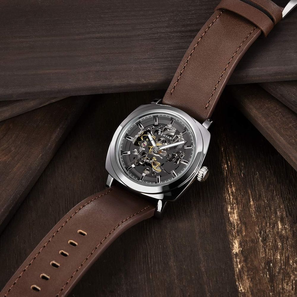 Men's 45mm Automatic Mechanica - Canvas Strap Watch บทวิจารณ์และราคา