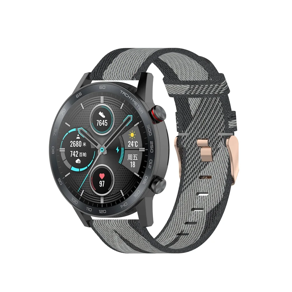 AKBNSTED 22MM Camouflage Nylon - Canvas Strap Watch บทวิจารณ์และราคา