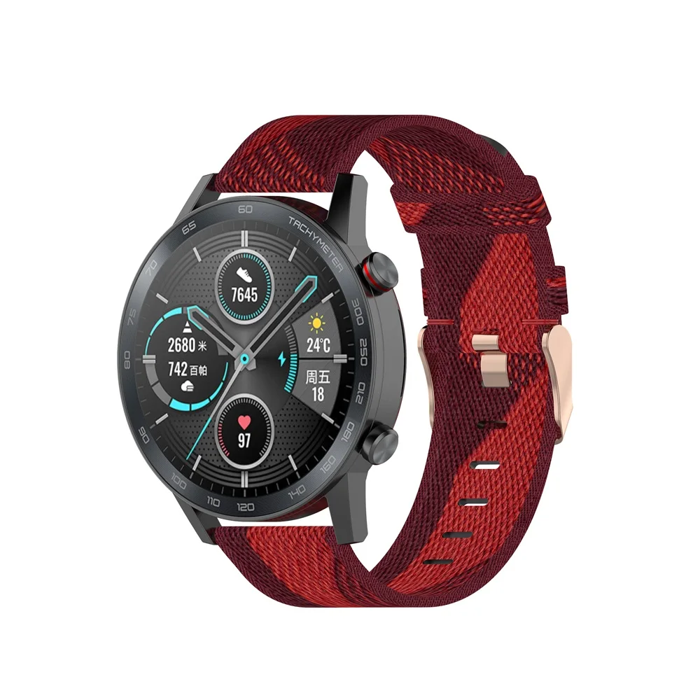 AKBNSTED 22MM Camouflage Nylon - Canvas Strap Watch บทวิจารณ์และราคา
