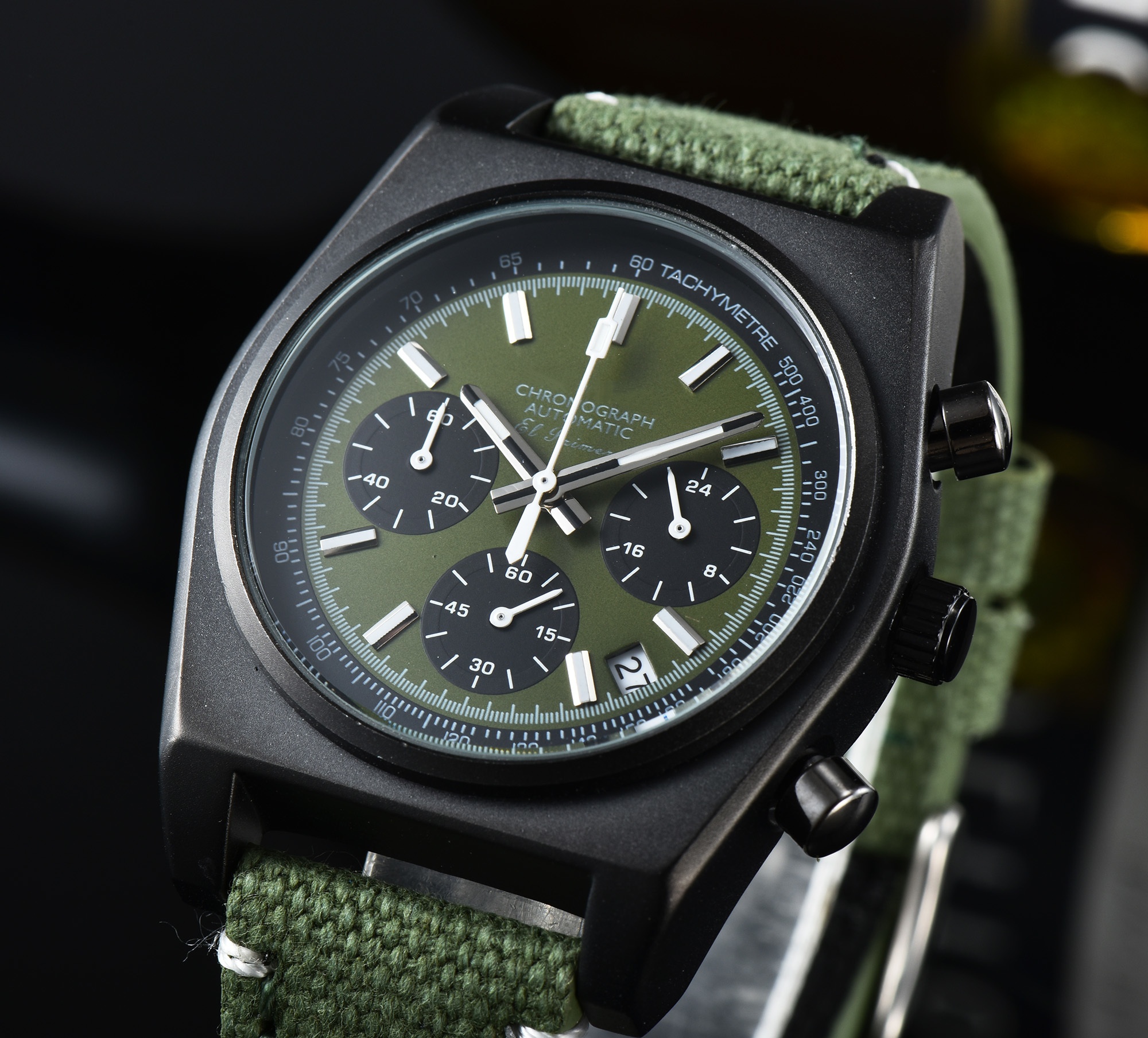 Hot Sale El Primero Style Chro - Canvas Strap Watch บทวิจารณ์และราคา