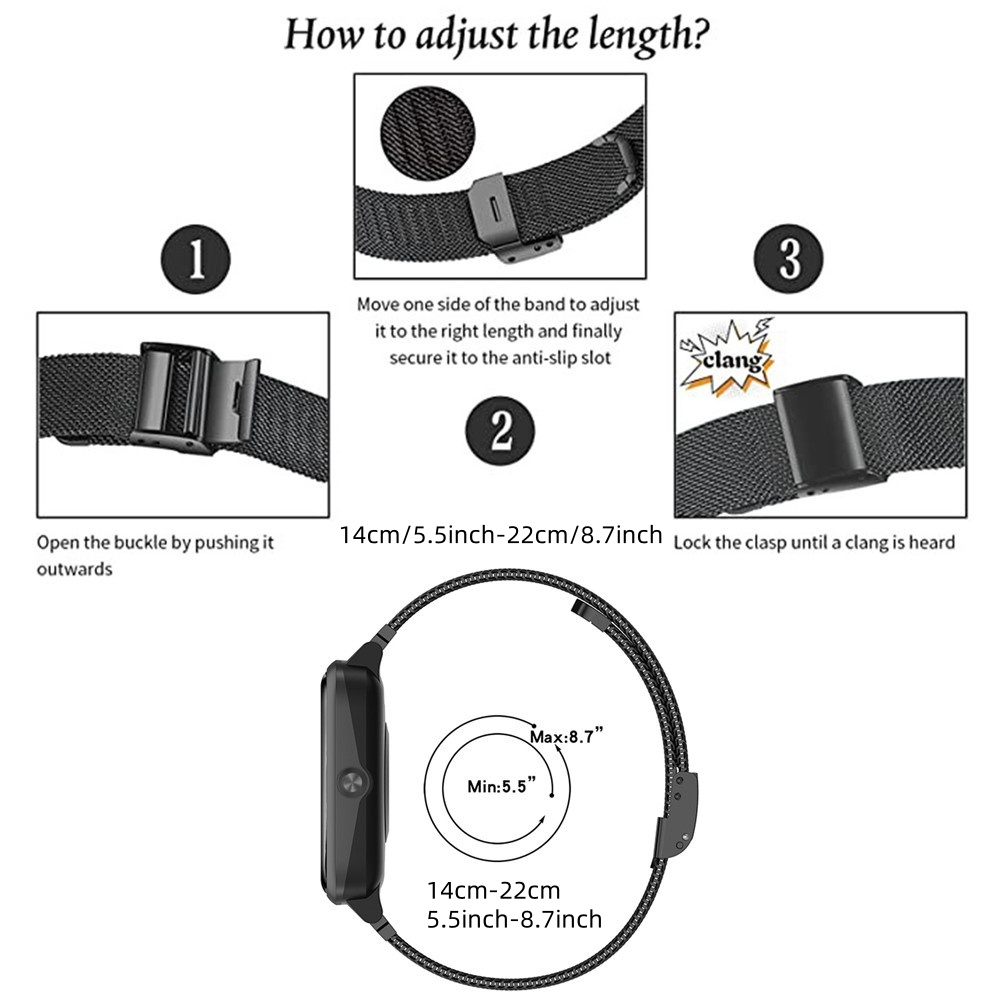 Metal Bands for Honor Watch 5  - Mesh Strap Metal บทวิจารณ์และราคา