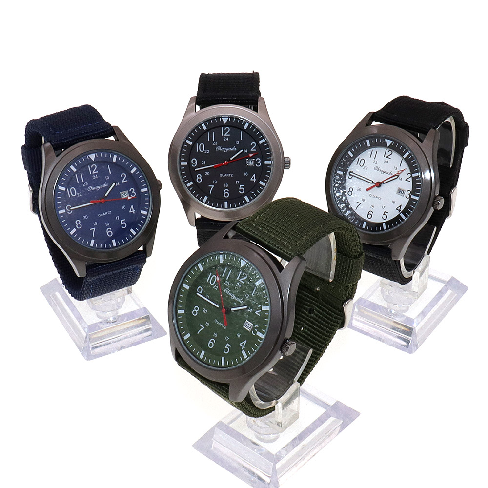 Luxury Men's Quartz Watch Spor - Canvas Strap Watch บทวิจารณ์และราคา