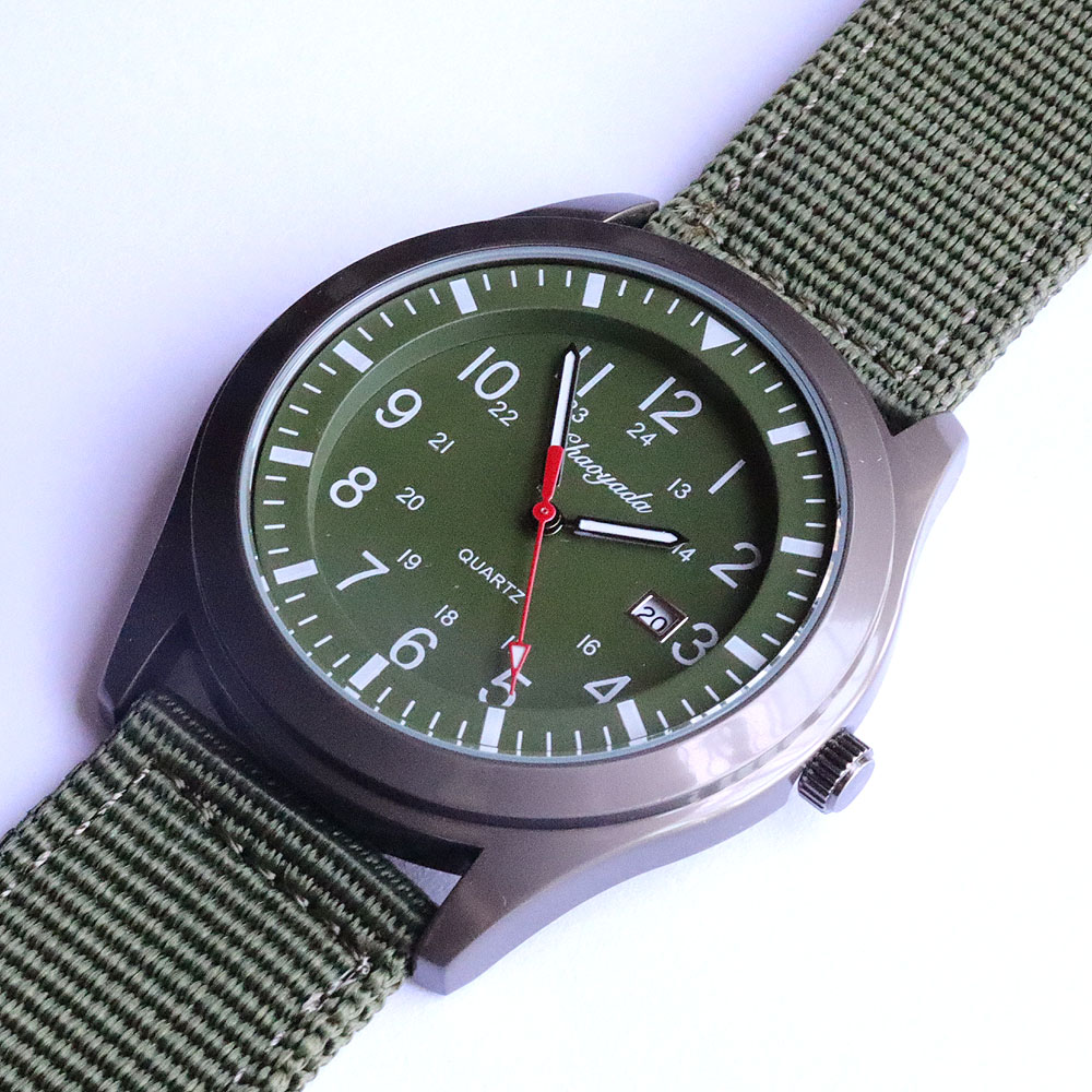 Luxury Men's Quartz Watch Spor - Canvas Strap Watch บทวิจารณ์และราคา