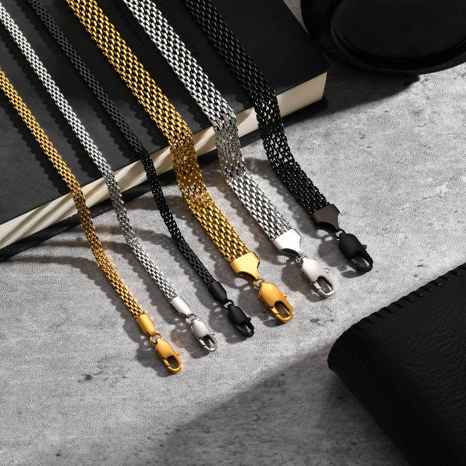 3/8mm Mesh Strap Chain Bracele - Mesh Strap Metal บทวิจารณ์และราคา