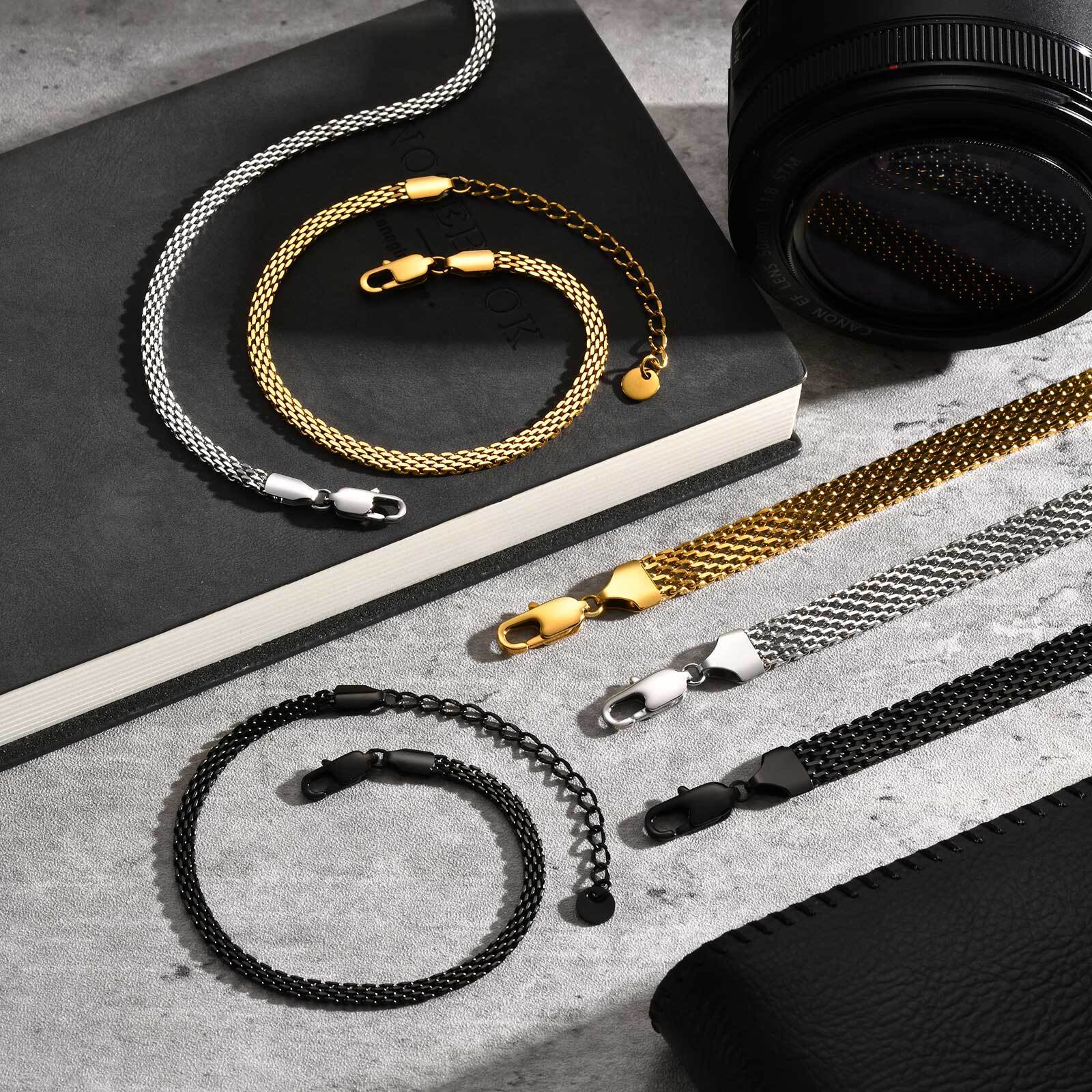 3/8mm Mesh Strap Chain Bracele - Mesh Strap Metal บทวิจารณ์และราคา