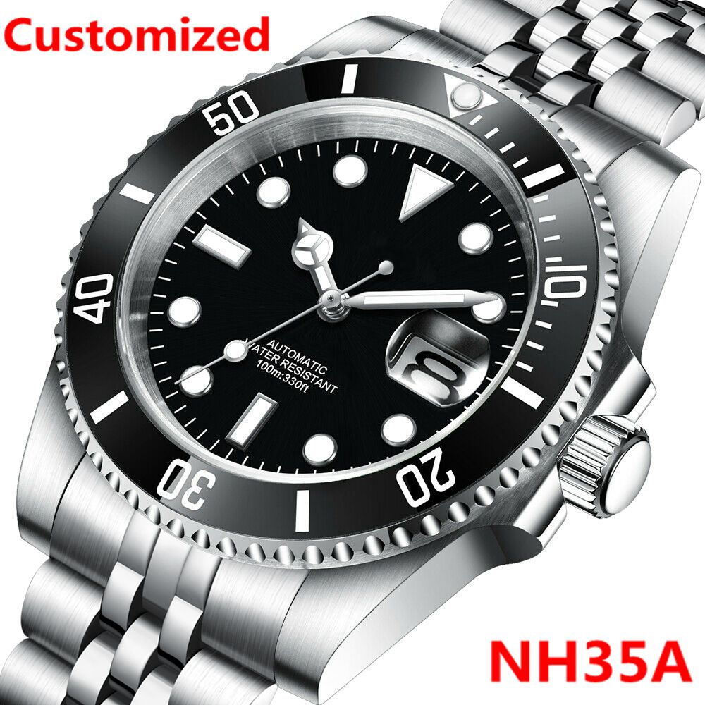 DIY Logo 40MM Dive Watch NH35  - Stainless Bracelet Diver บทวิจารณ์และราคา