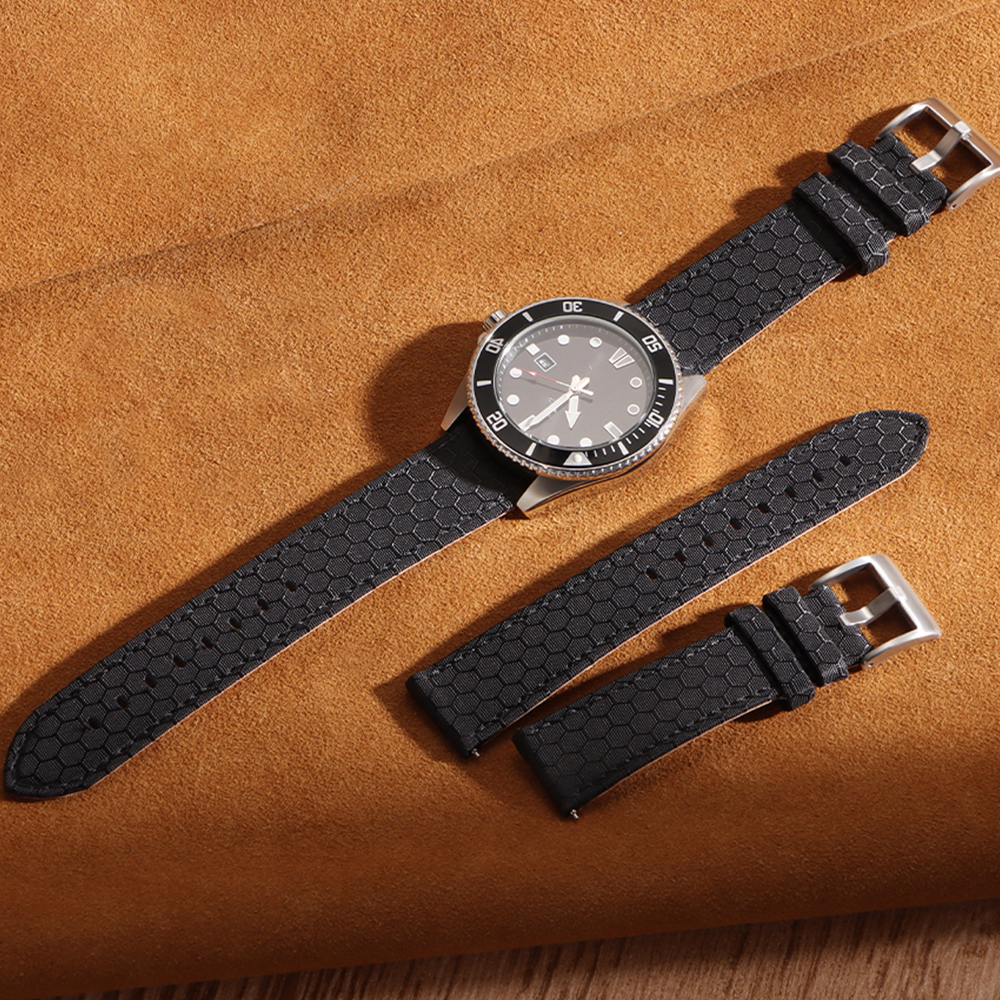 20mm 22mm Smooth Genuine Nylon - Perlon Strap Woven บทวิจารณ์และราคา