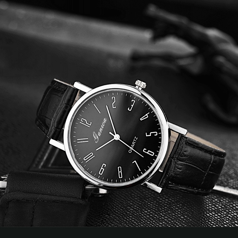Men's Watch Fashion Arabic Qua - Leather Watch Band Men บทวิจารณ์และราคา