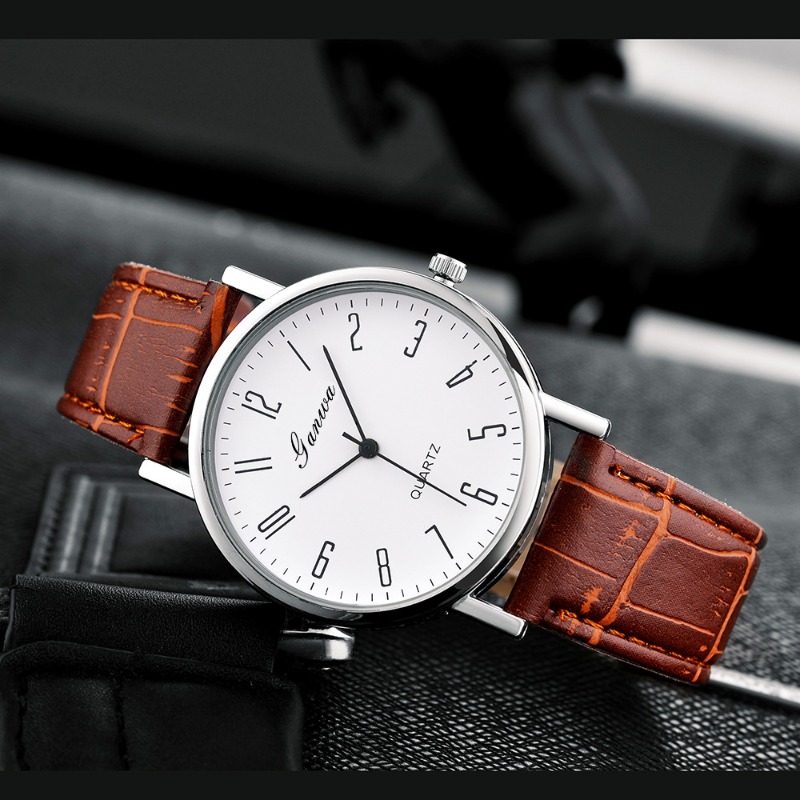 Men's Watch Fashion Arabic Qua - Leather Watch Band Men บทวิจารณ์และราคา