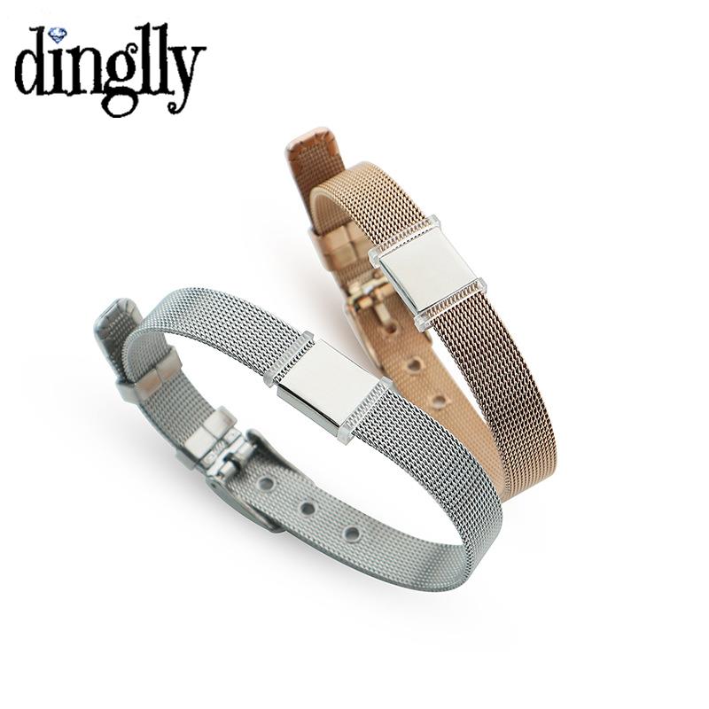 DINGLLY 10mm High Quality Stai - Mesh Strap Metal บทวิจารณ์และราคา