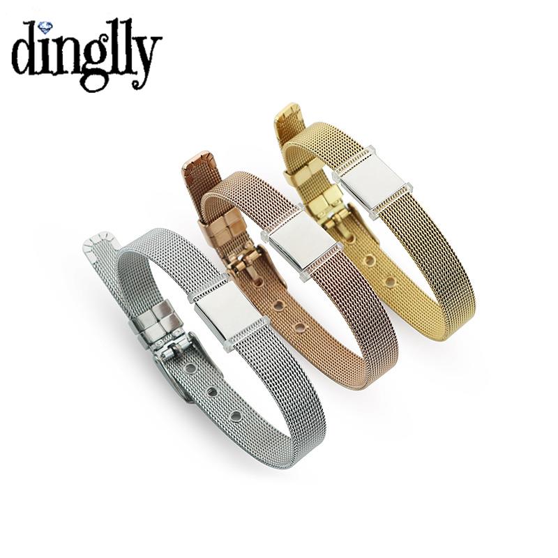 DINGLLY 10mm High Quality Stai - Mesh Strap Metal บทวิจารณ์และราคา