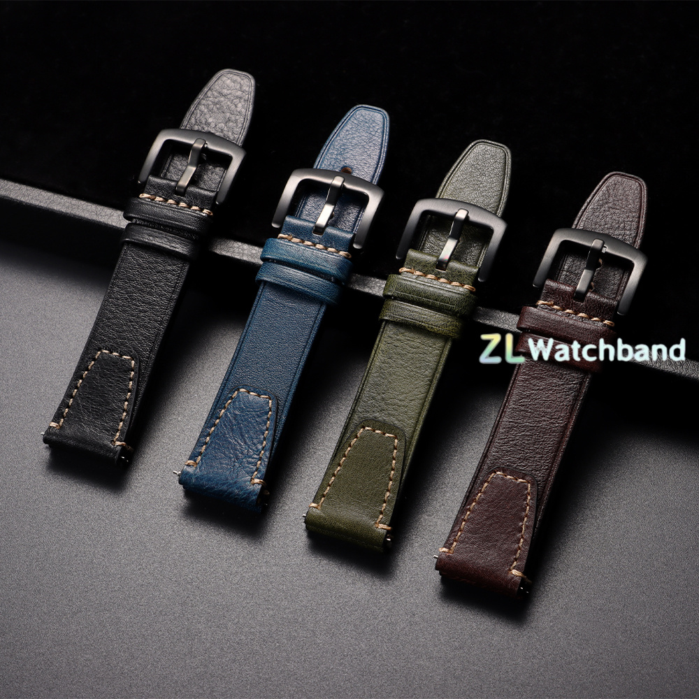 Genuine Vintage Leather Watch  - Leather Strap Quick Release บทวิจารณ์และราคา