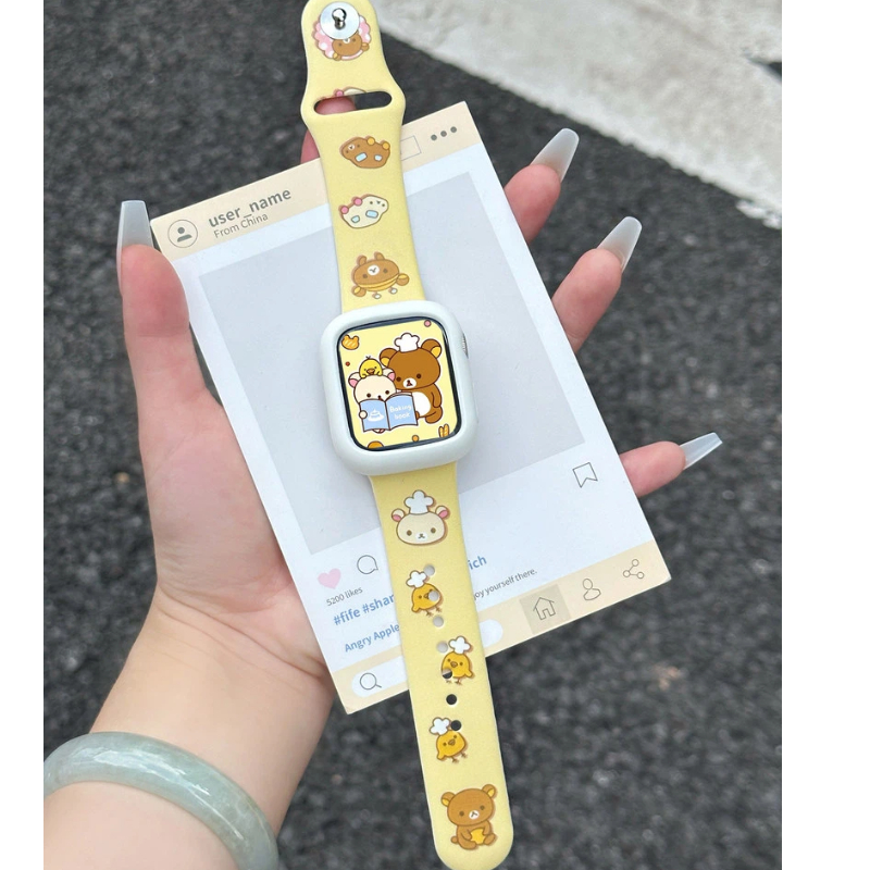 Cute Rilakkuma Print Silicone  - Silicone Band Women บทวิจารณ์และราคา