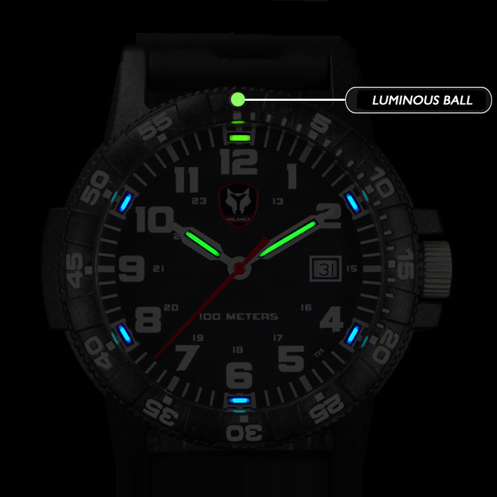 Hnlgnox Mens Pilot Watches Spo - Rubber Strap Diver บทวิจารณ์และราคา