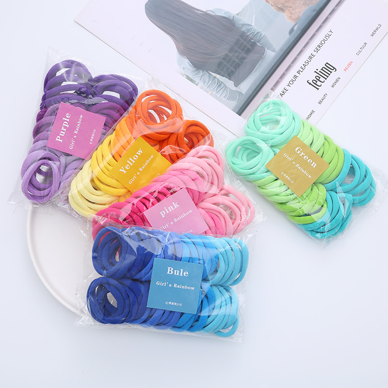 50PCS/Set Women Girls Basic Ha - Silicone Band Women บทวิจารณ์และราคา