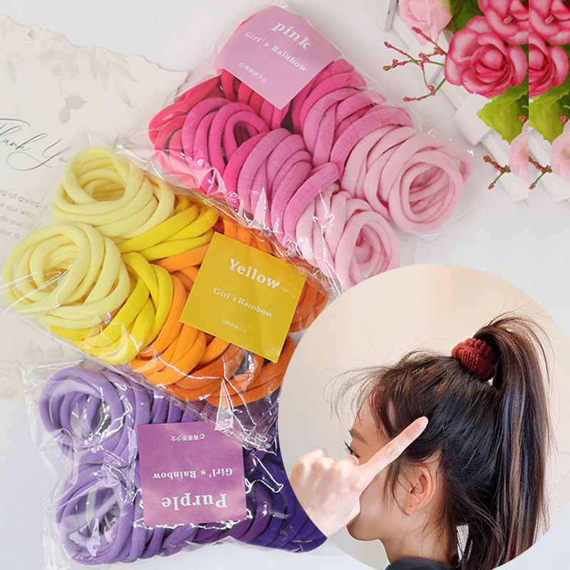 50PCS/Set Women Girls Basic Ha - Silicone Band Women บทวิจารณ์และราคา