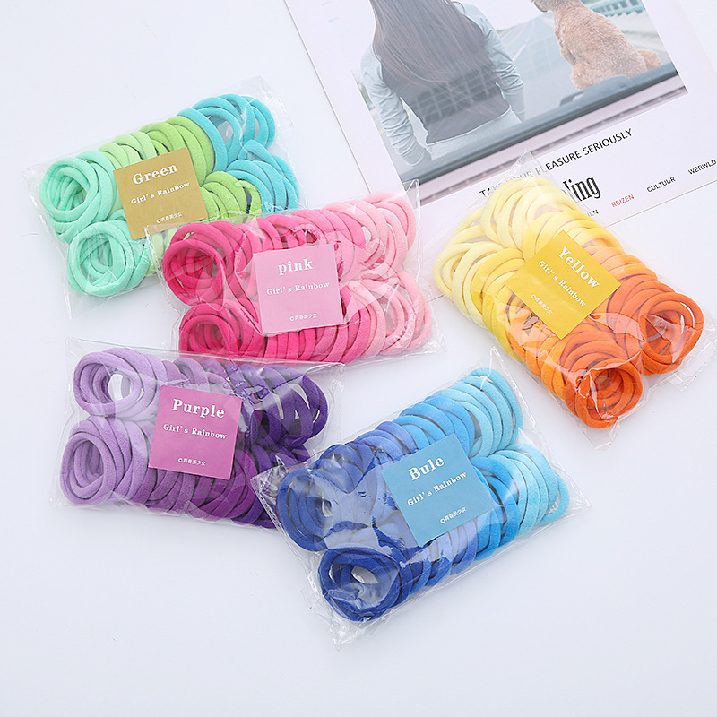 50PCS/Set Women Girls Basic Ha - Silicone Band Women บทวิจารณ์และราคา