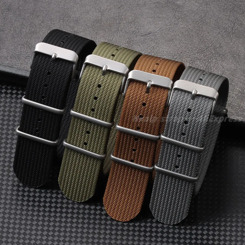 Ribbed Nylon Watch Strap 18mm  - Nato Strap Nylon บทวิจารณ์และราคา