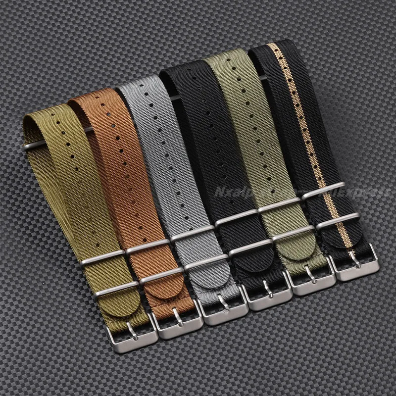 Ribbed Nylon Watch Strap 18mm  - Nato Strap Nylon บทวิจารณ์และราคา