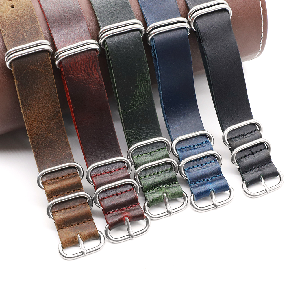 Genuine Leather Watch Band 18m - Nato Strap Nylon บทวิจารณ์และราคา