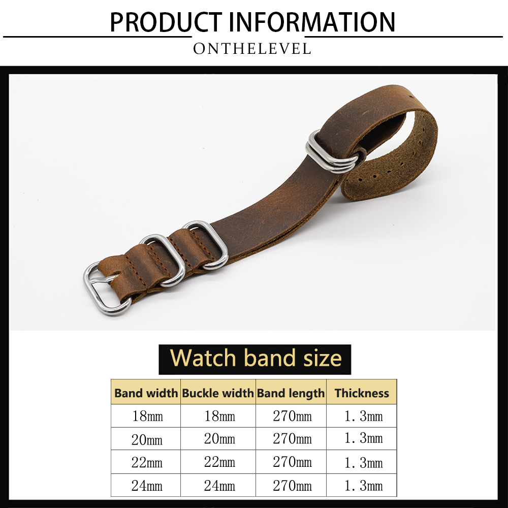 Genuine Leather Watch Band 18m - Nato Strap Nylon บทวิจารณ์และราคา