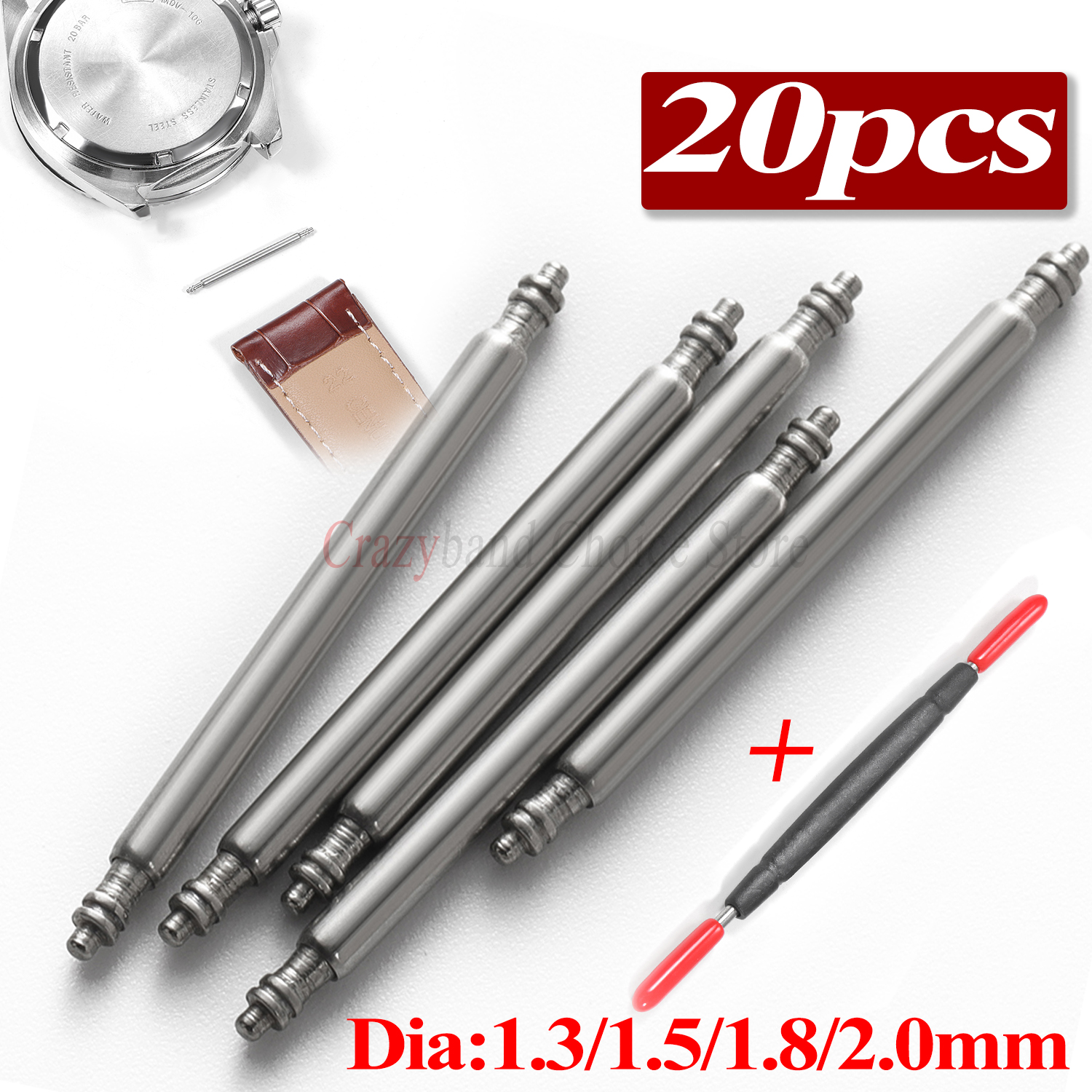 20pcs Metals Watch Band Pins 1 - Spring Bar Tool Set บทวิจารณ์และราคา