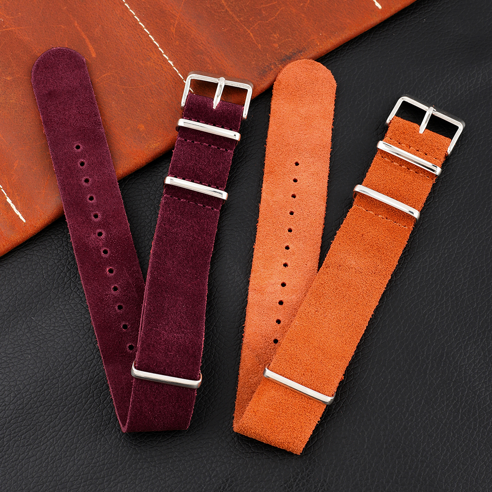 18mm 20mm 22mm Vintage Soft Su - Suede Strap Watch บทวิจารณ์และราคา