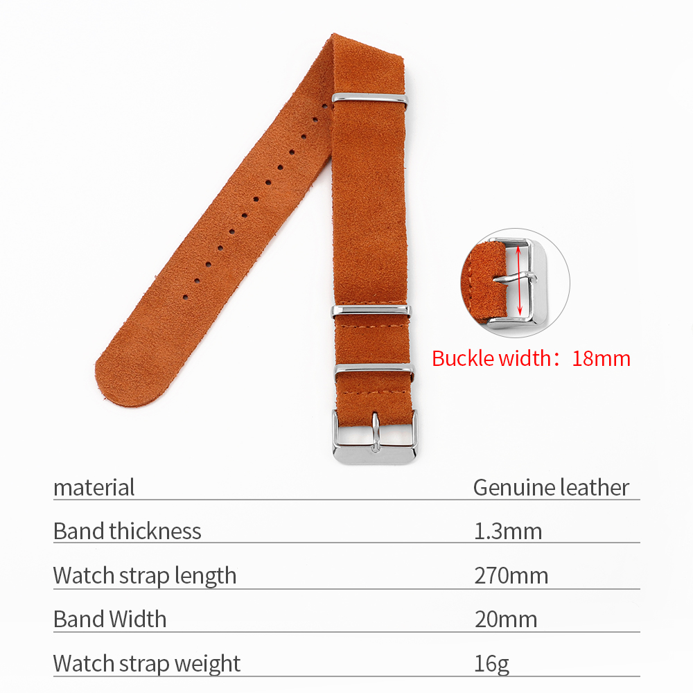 18mm 20mm 22mm Vintage Soft Su - Suede Strap Watch บทวิจารณ์และราคา