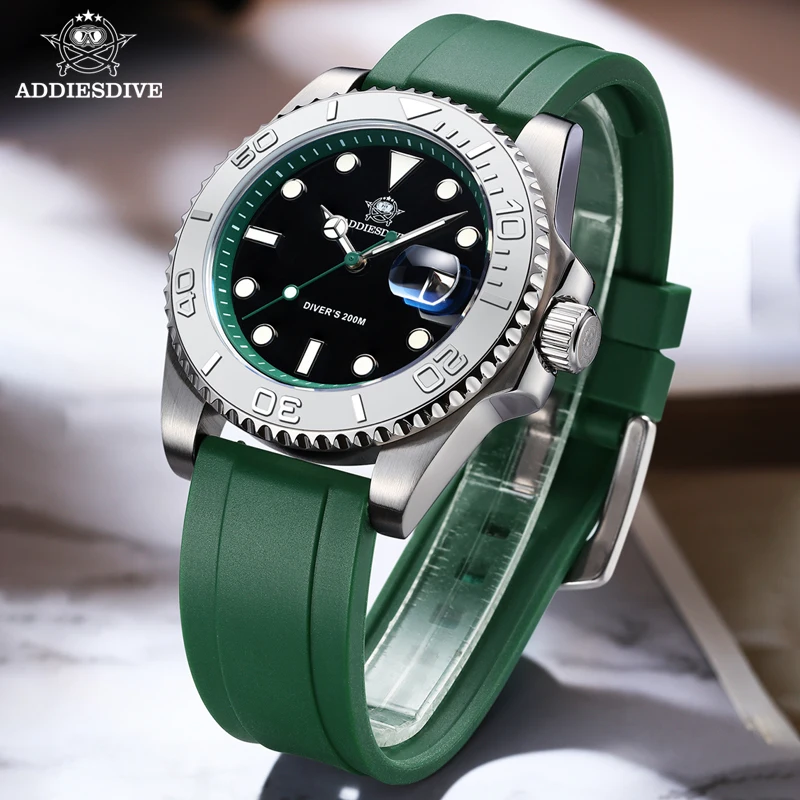 ADDIESDIVE Rotatable Ceramic B - Rubber Strap Diver บทวิจารณ์และราคา