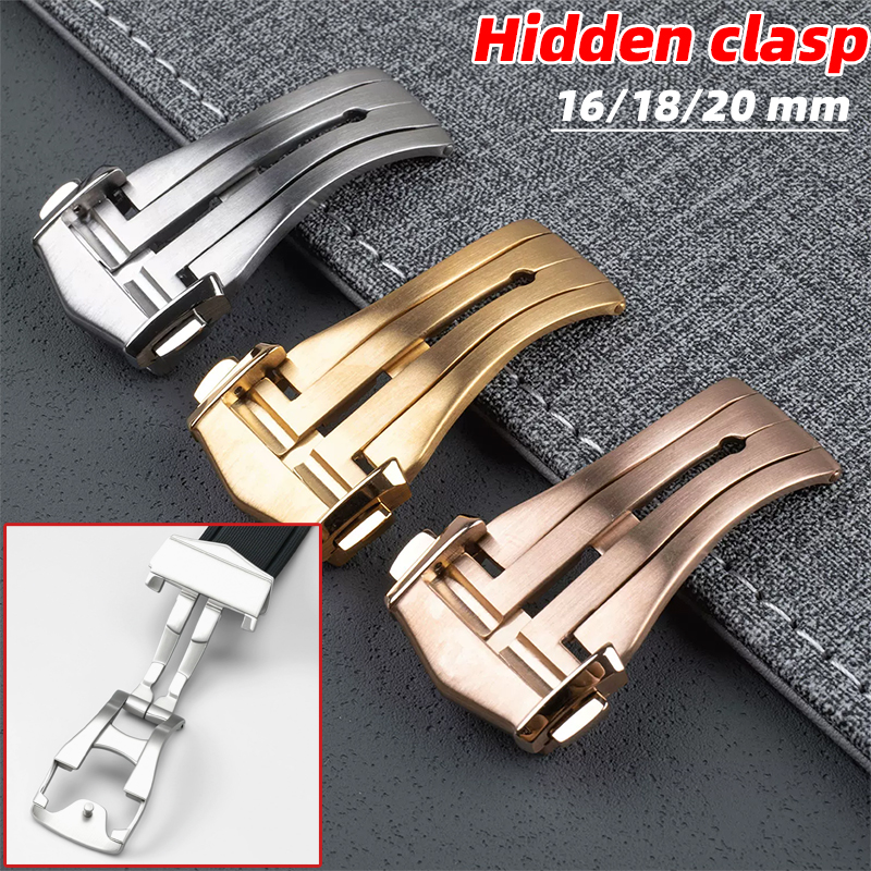 For Omega Deployment Clasp Lea - Butterfly Clasp Deployant บทวิจารณ์และราคา