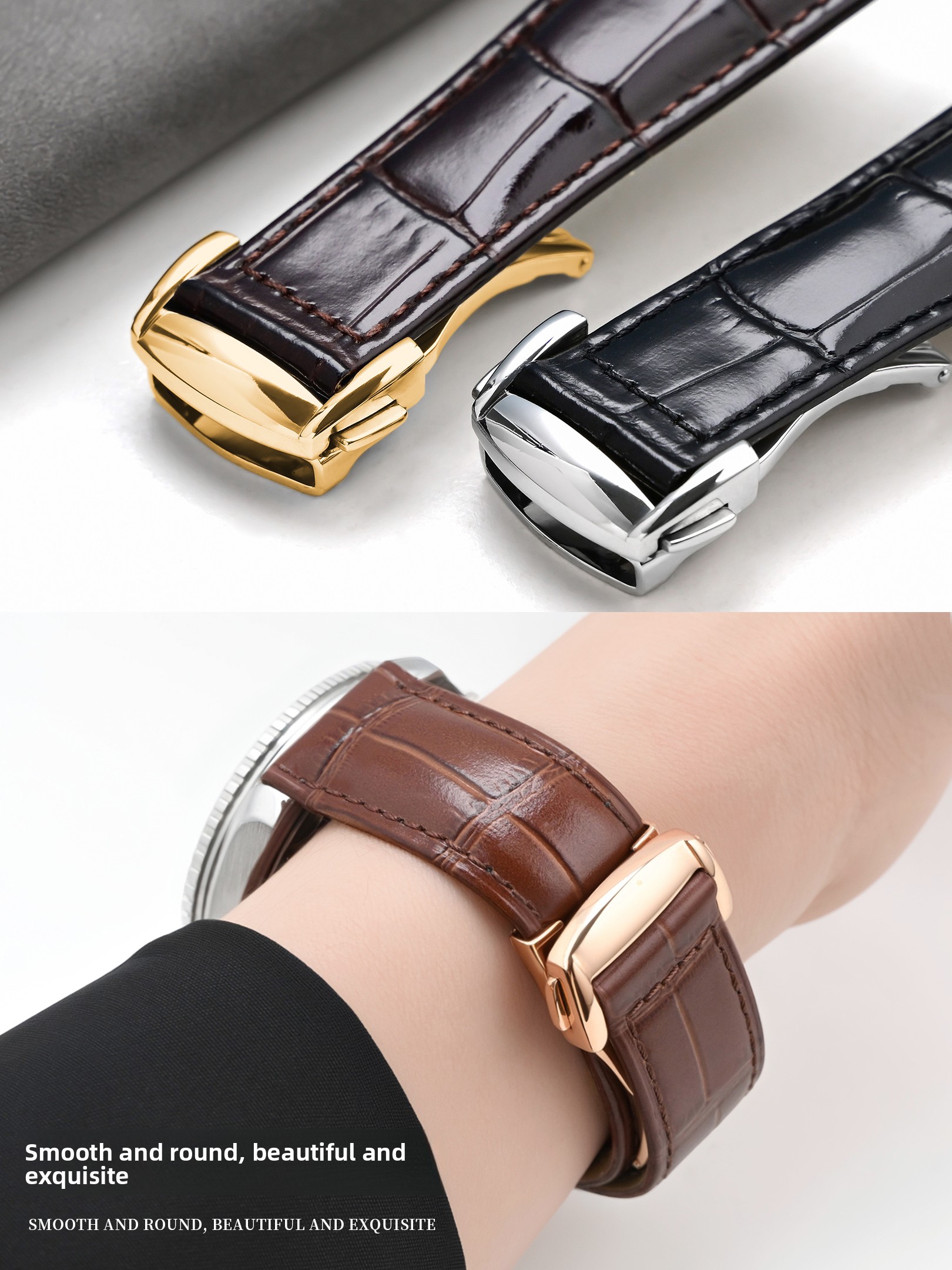 For Omega Deployment Clasp Lea - Butterfly Clasp Deployant บทวิจารณ์และราคา