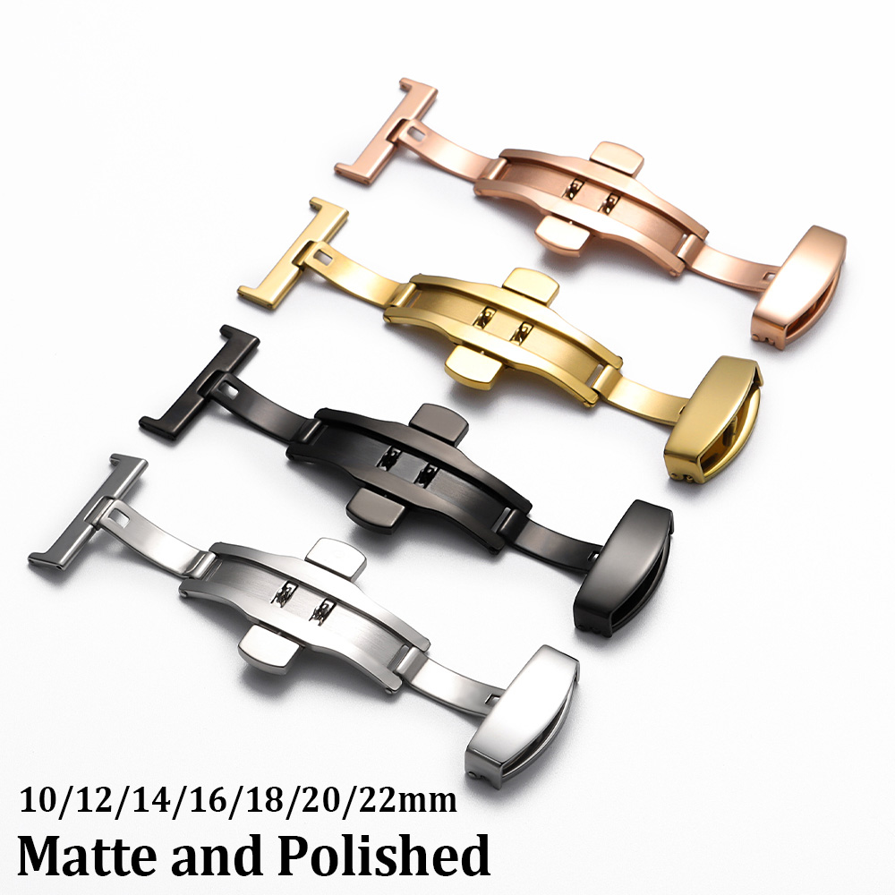 10/12/14/16/18/20/22mm Polishe - Butterfly Clasp Deployant บทวิจารณ์และราคา
