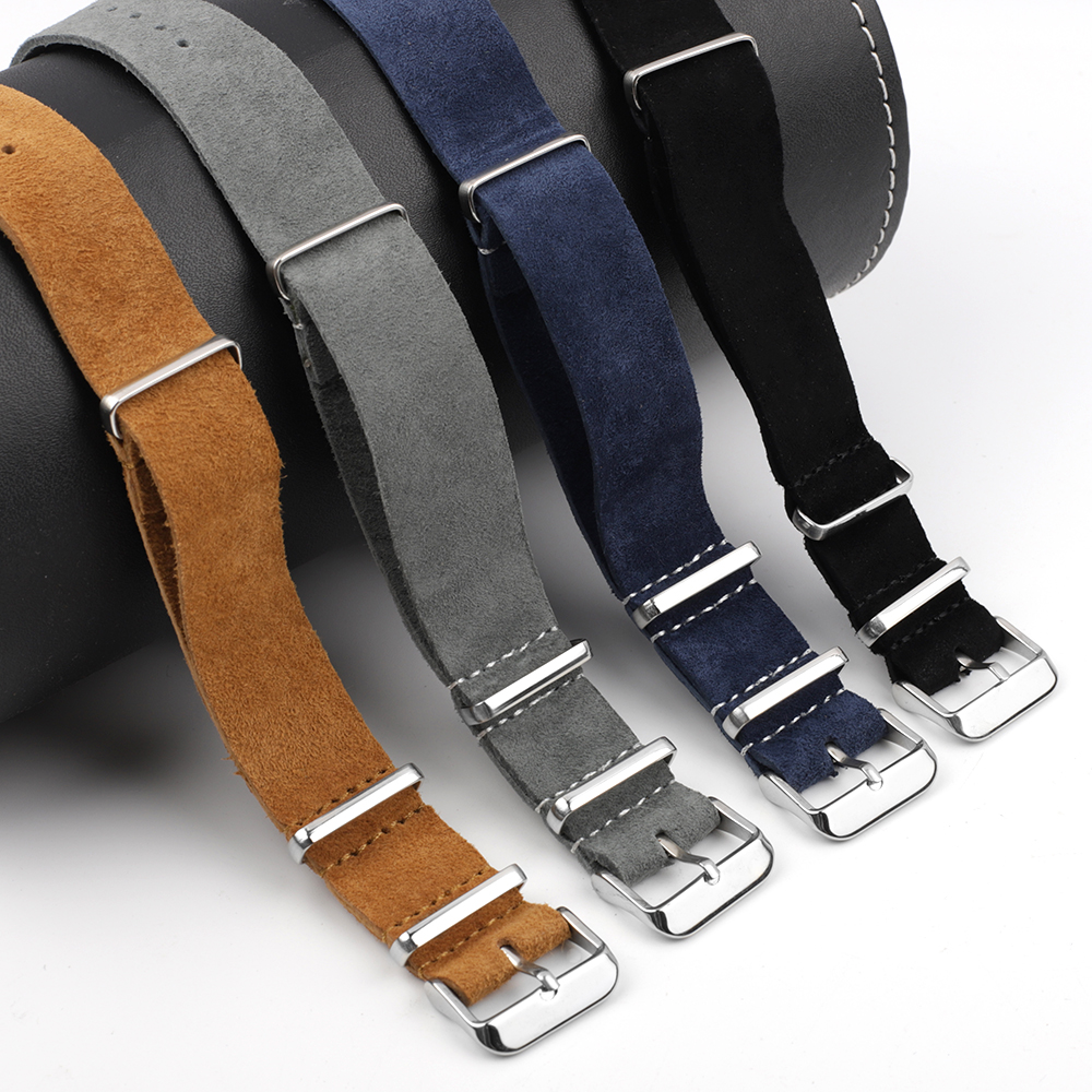 Soft Retro Suede Genuine Leath - Nato Strap Nylon บทวิจารณ์และราคา