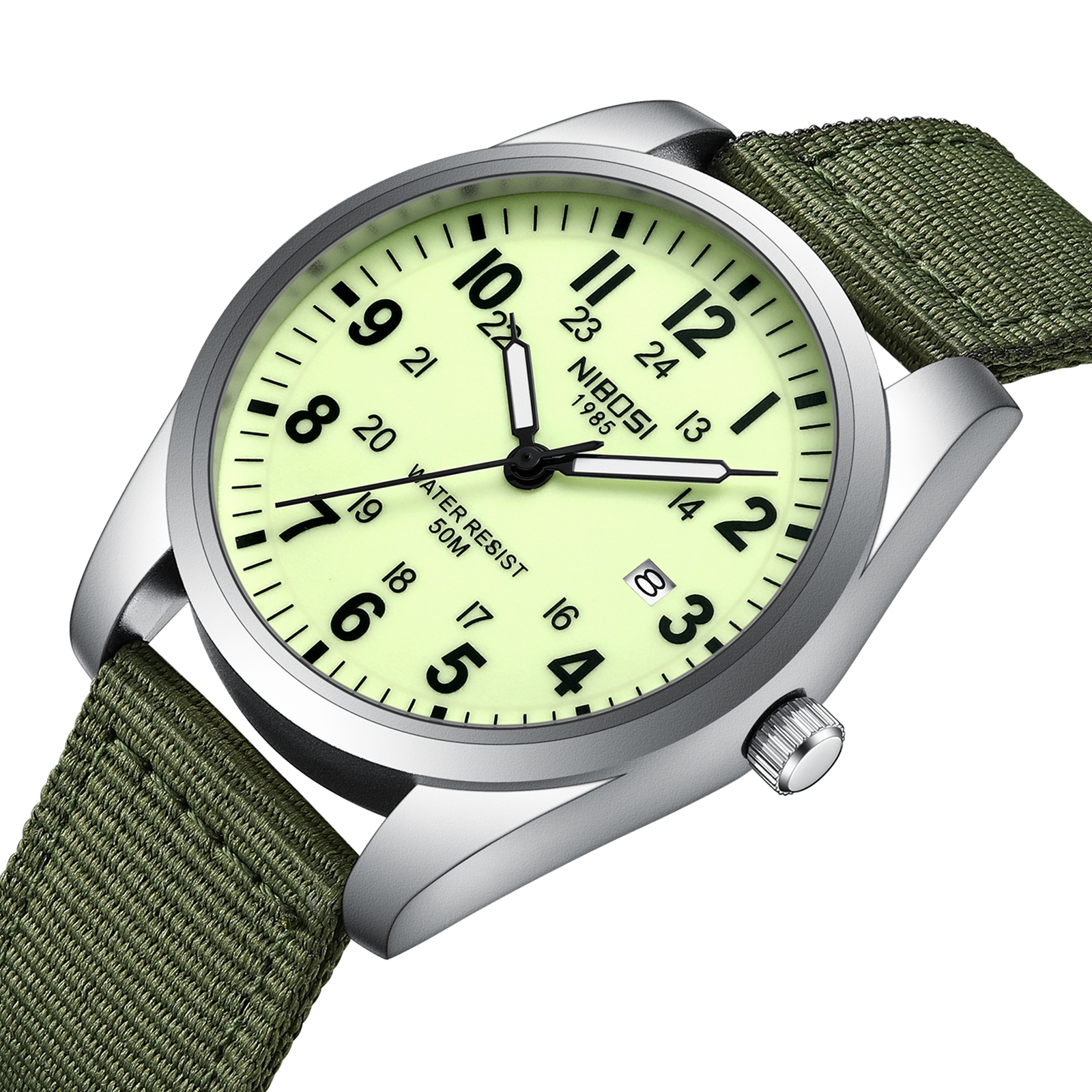 NIBOSI Mens Watches Analog Mil - Tropic Strap Vintage บทวิจารณ์และราคา