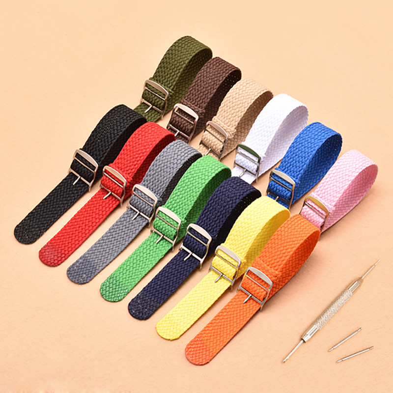 Nylon Weave Watch Strap for Pe - Perlon Strap Woven บทวิจารณ์และราคา