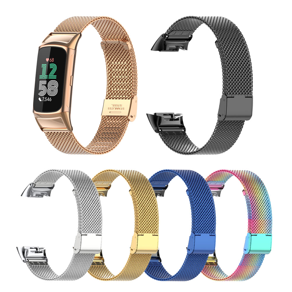 Suitable for Fitbit Charge 5/6 - Mesh Strap Metal บทวิจารณ์และราคา