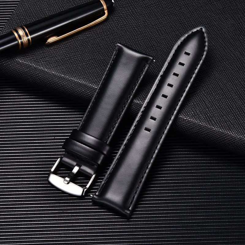 Business Genuine Leather Strap - Leather Watch Band Men บทวิจารณ์และราคา