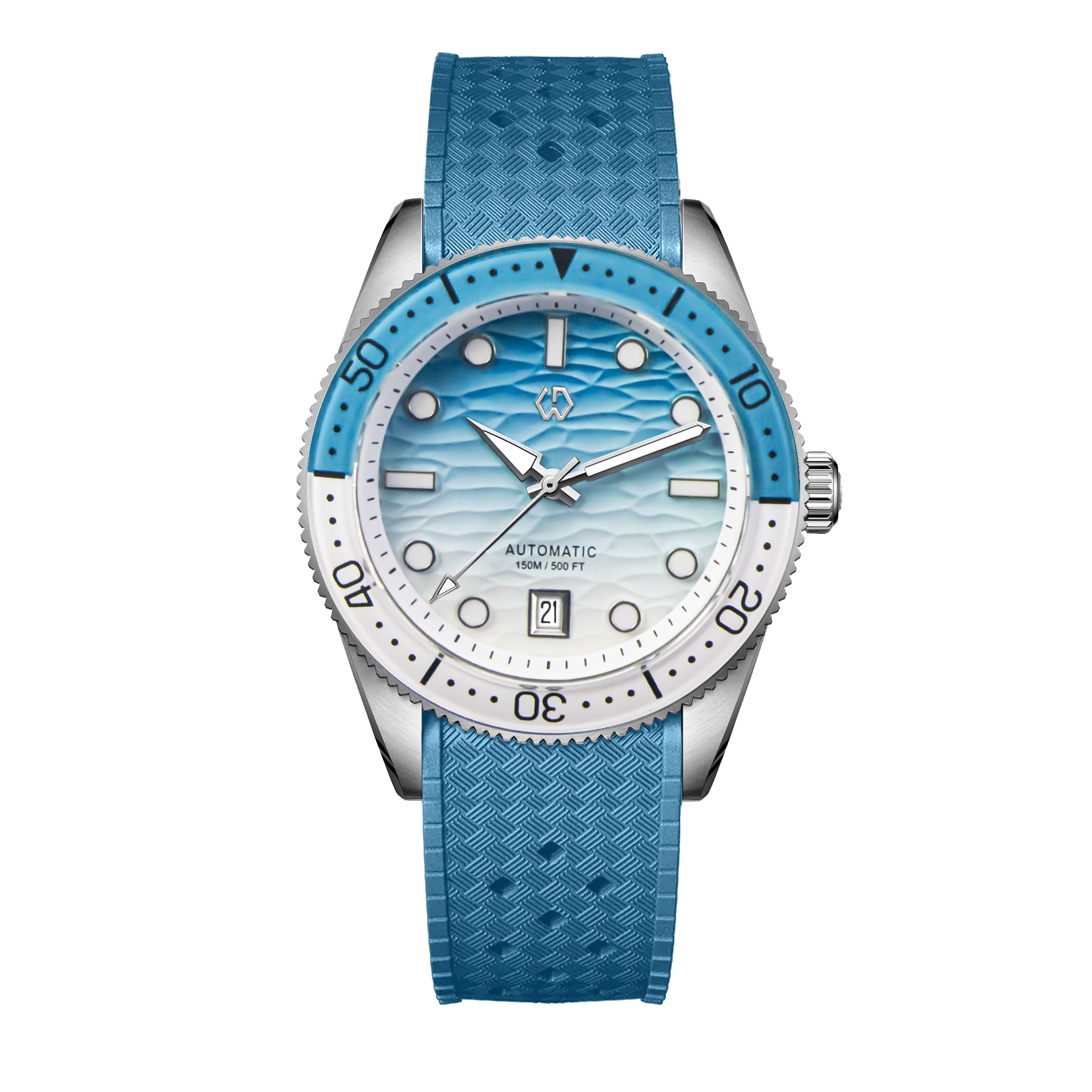 40mm Diver Watch Texture Men's - Rubber Strap Diver บทวิจารณ์และราคา