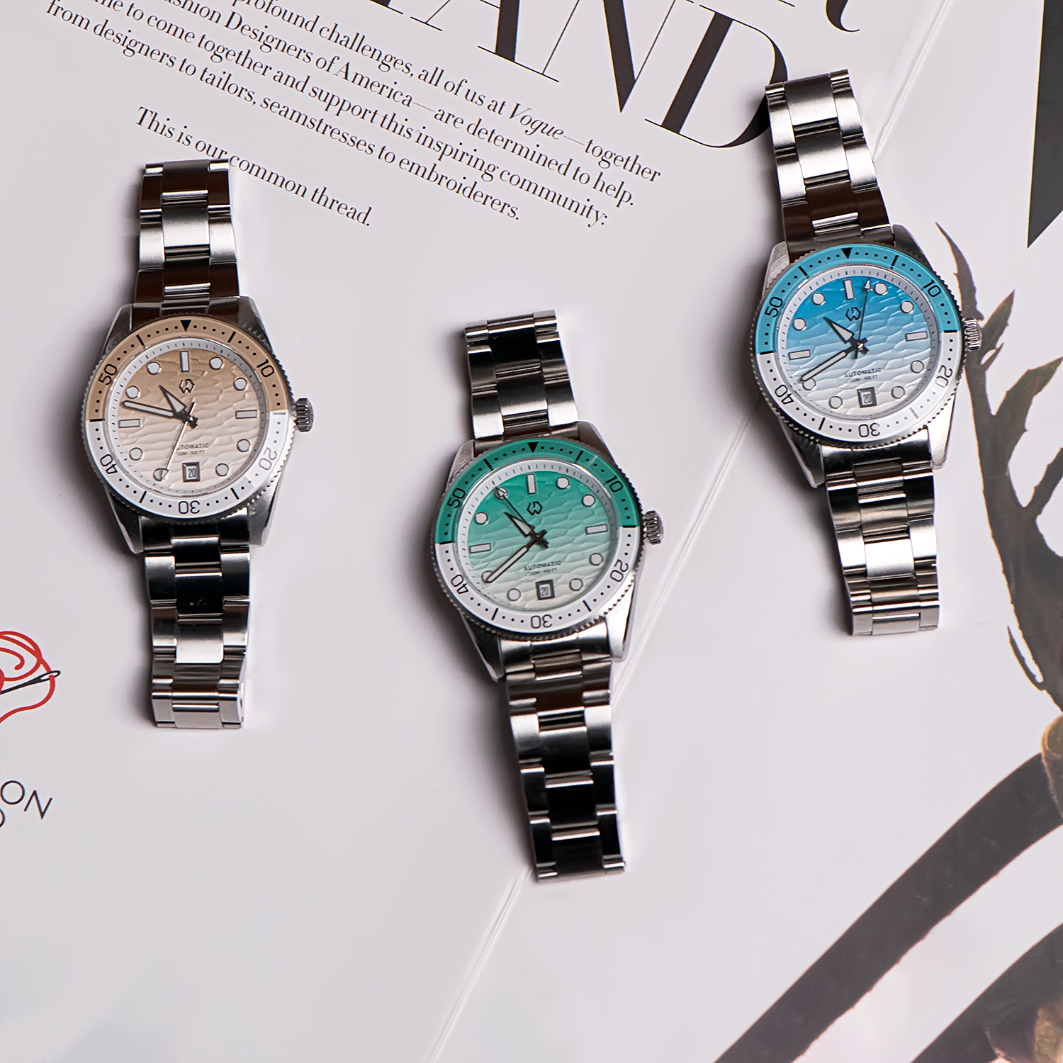 40mm Diver Watch Texture Men's - Rubber Strap Diver บทวิจารณ์และราคา