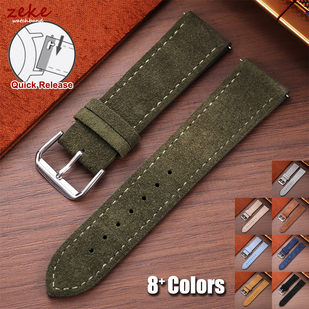 20mm Vintage Suede Cowhide Wat - Suede Strap Watch บทวิจารณ์และราคา