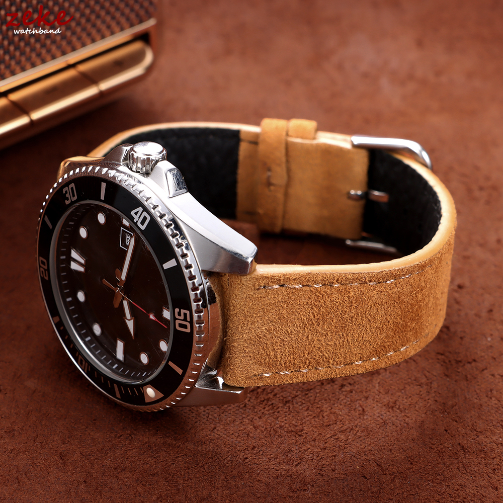 20mm Vintage Suede Cowhide Wat - Suede Strap Watch บทวิจารณ์และราคา