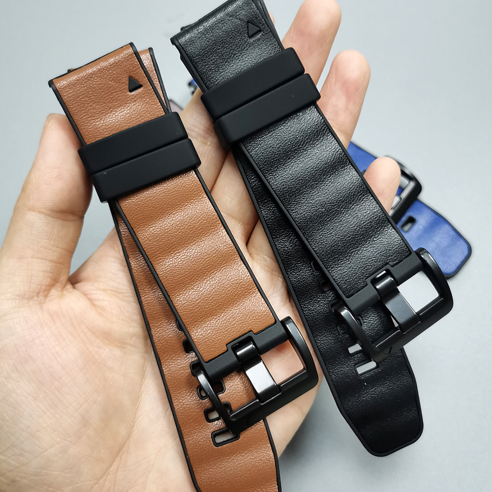 Quick Fit 22mm 26mm Leather+Si - Leather Strap Quick Release บทวิจารณ์และราคา