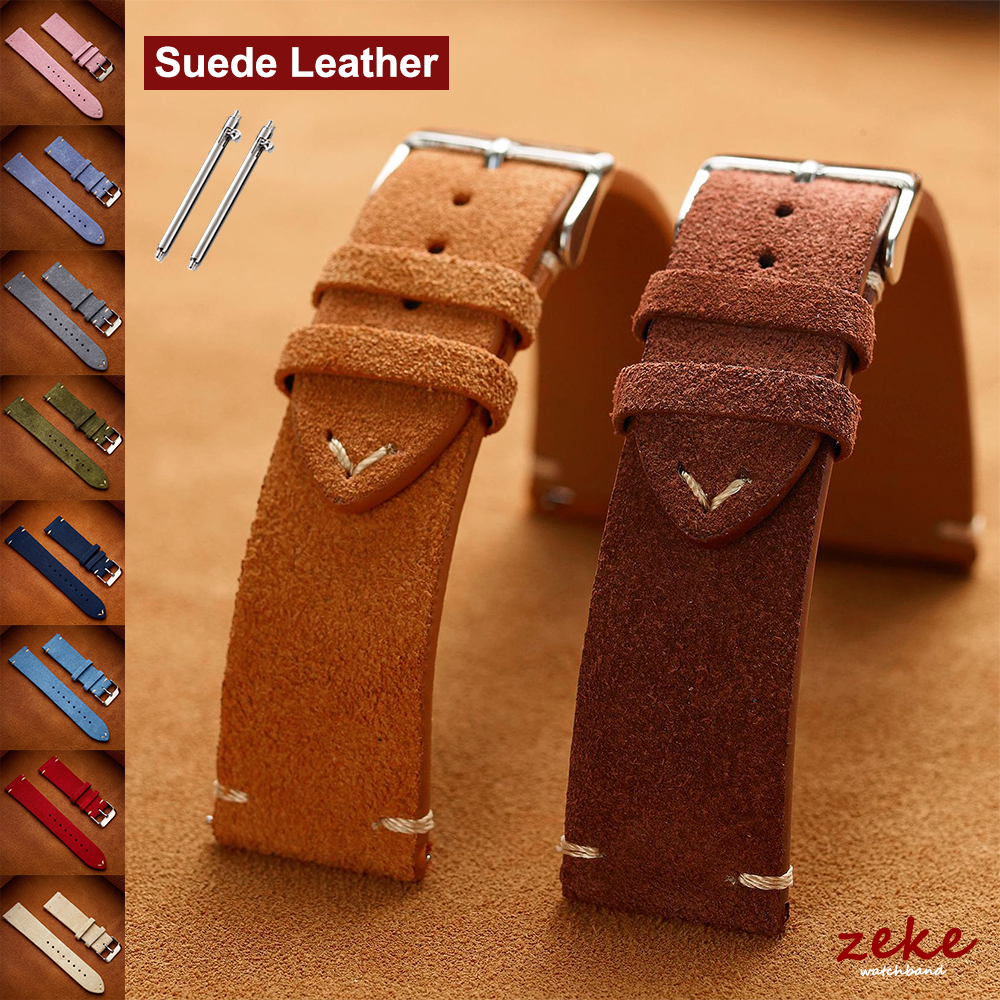 Brown Genuine Leather Watch Ba - Suede Strap Watch บทวิจารณ์และราคา