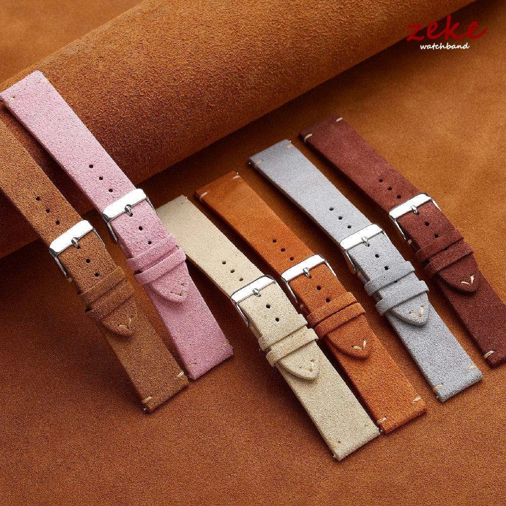Brown Genuine Leather Watch Ba - Suede Strap Watch บทวิจารณ์และราคา
