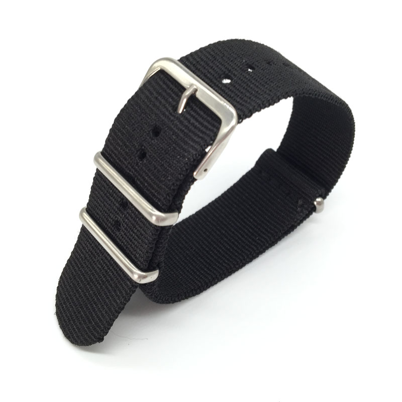 Black Nylon Strap for 16mm 18m - Nato Strap Nylon บทวิจารณ์และราคา