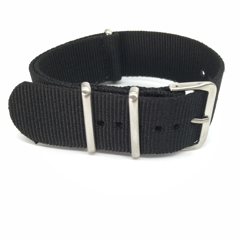 Black Nylon Strap for 16mm 18m - Nato Strap Nylon บทวิจารณ์และราคา