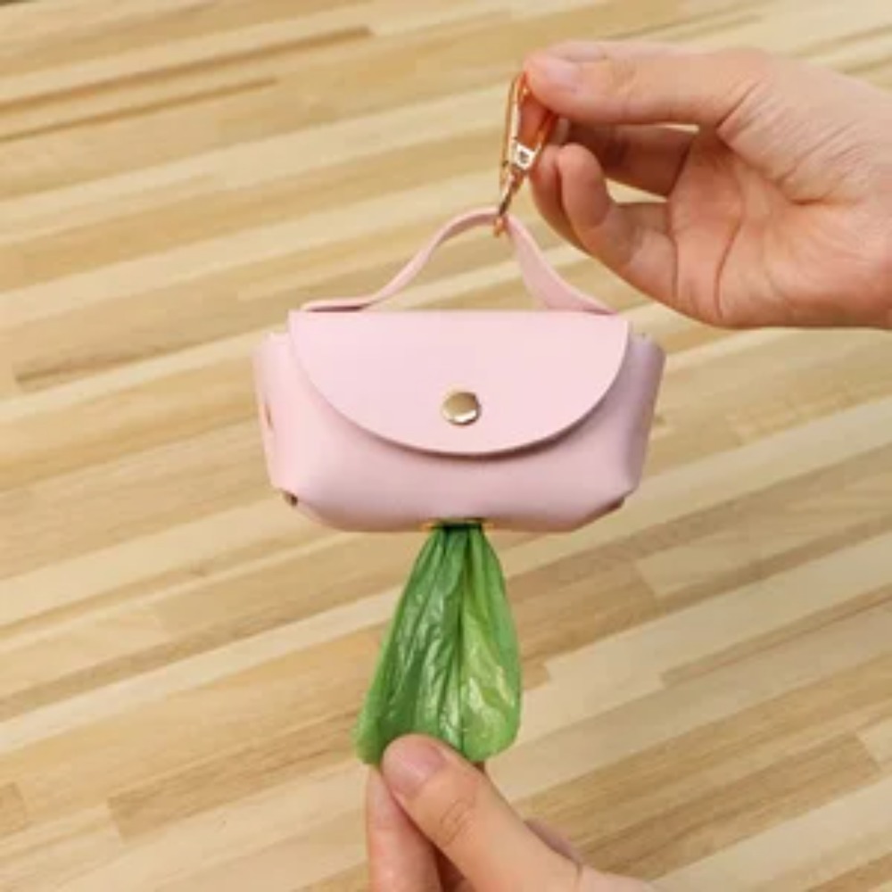 Elegant Leather Dog Poop Bag C - Leather Strap Quick Release บทวิจารณ์และราคา