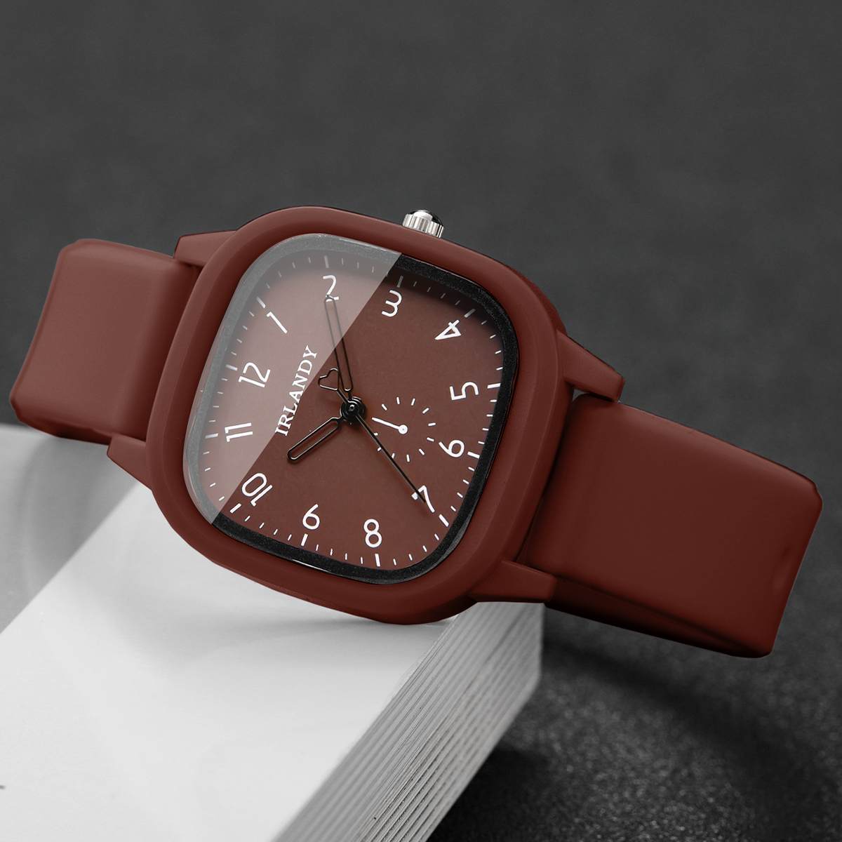 2PCS Fashion Square Arabic Dia - Silicone Band Women บทวิจารณ์และราคา