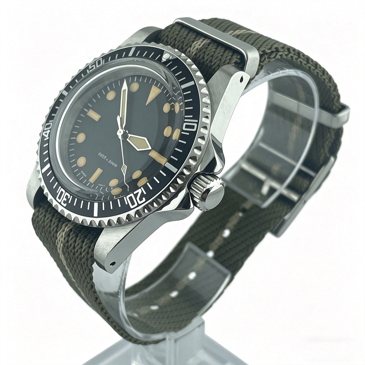 39.5mm Diver Retro watch acryl - Tropic Strap Vintage บทวิจารณ์และราคา